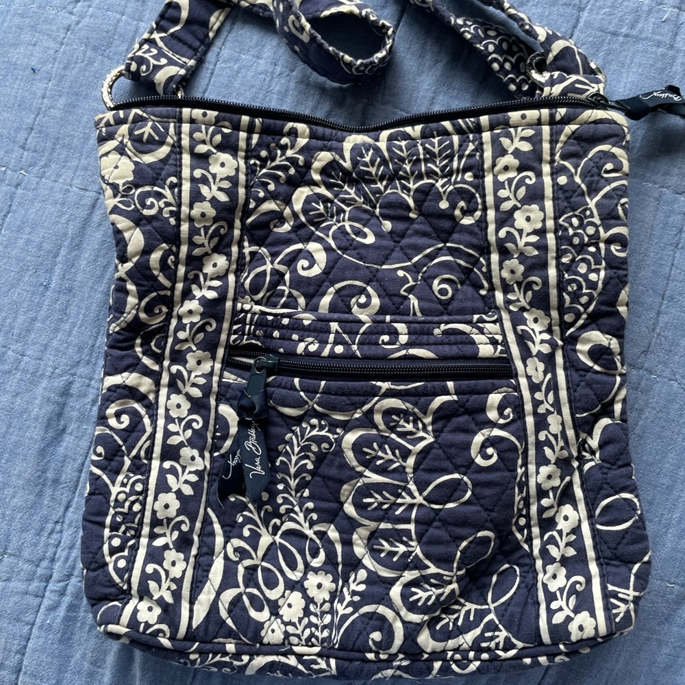 Vera Bradley Blue and White Crossbody Bag